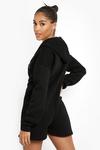boohoo Embroidered Oversized Hooded Sweat Playsuit thumbnail 2