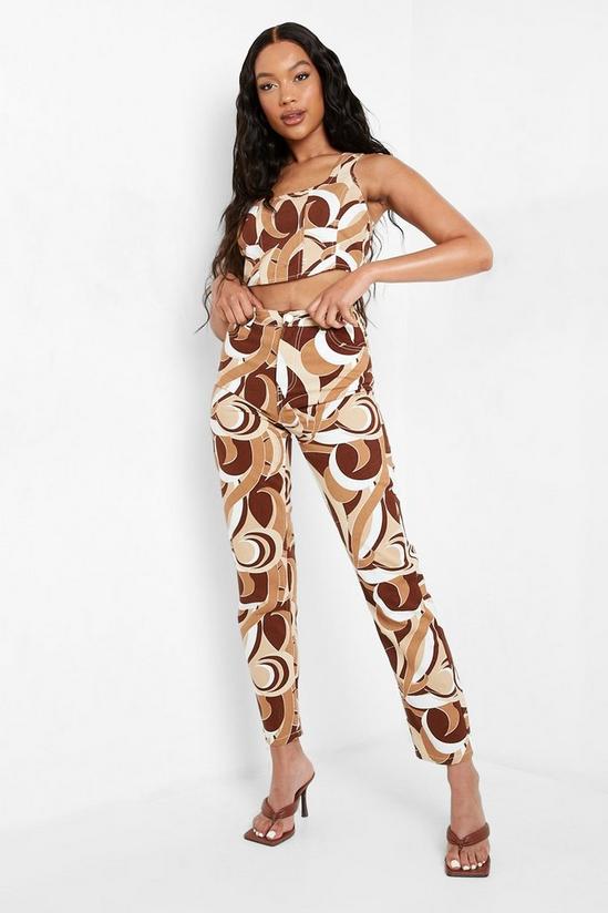 boohoo Abstract Printed Boyfriend Jeans 3