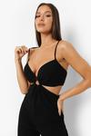 boohoo Cut Out Strappy Wide Leg Jumpsuit thumbnail 3