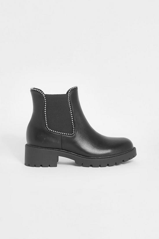 boohoo Wide Fit Studded Detail Chelsea Boots 2