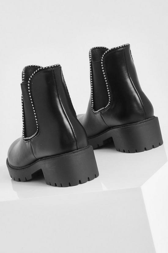 boohoo Wide Fit Studded Detail Chelsea Boots 4
