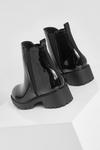 boohoo Wide Fit Patent Chelsea Boots thumbnail 4