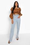 boohoo Woven Ruched Cropped Top thumbnail 3