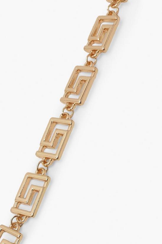boohoo Greek Key Link Chain Bracelet 2