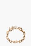 boohoo Gold Cable Chain Linked Bracelet thumbnail 1