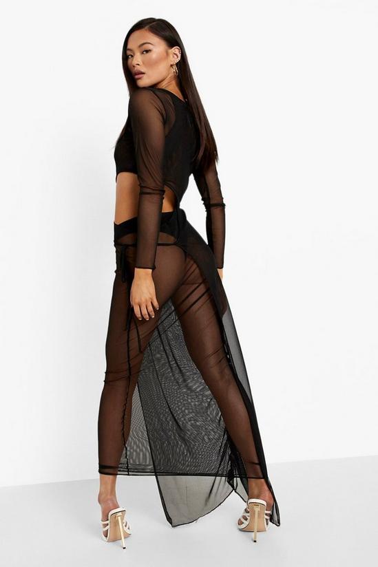 boohoo Mesh Cut Out Double Layer Maxi Dress 2