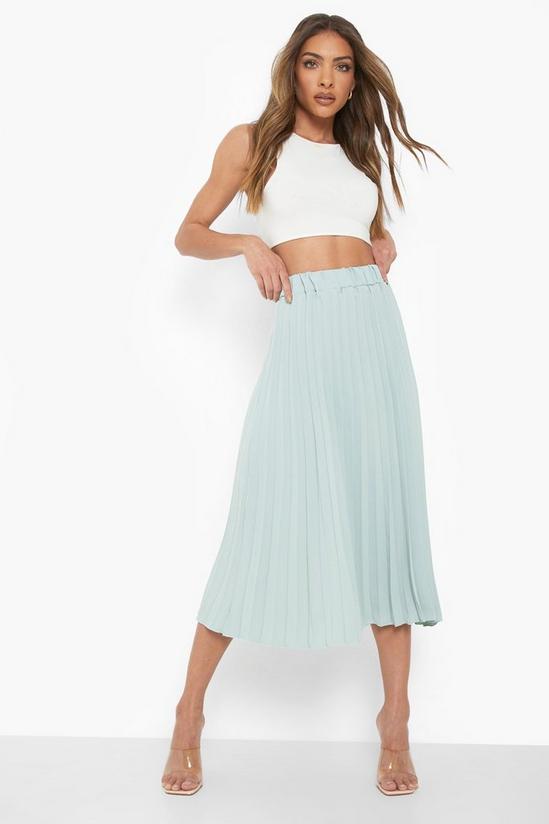 boohoo Woven Pleated Longer Length Midi Skirt 3