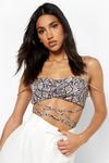 boohoo Strappy Ruched Chain Detail Bralet thumbnail 1