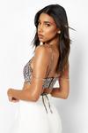 boohoo Strappy Ruched Chain Detail Bralet thumbnail 2