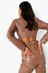 boohoo Leather Look Wrap Detail Top thumbnail 2