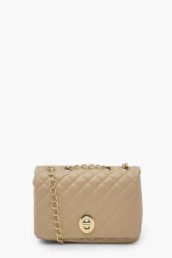 boohoo Quilted Flap Chain Cross Body Bag 1