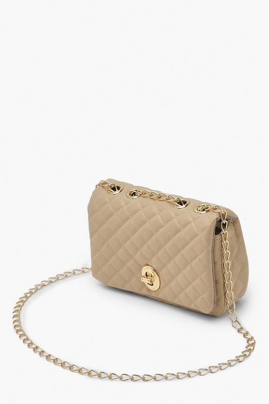 boohoo Quilted Flap Chain Cross Body Bag 2