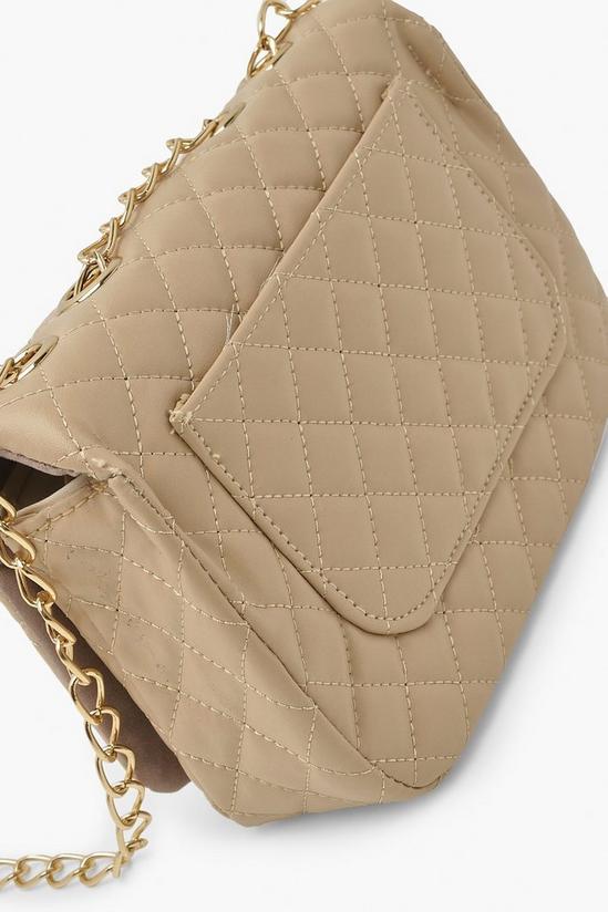 boohoo Quilted Flap Chain Cross Body Bag 3