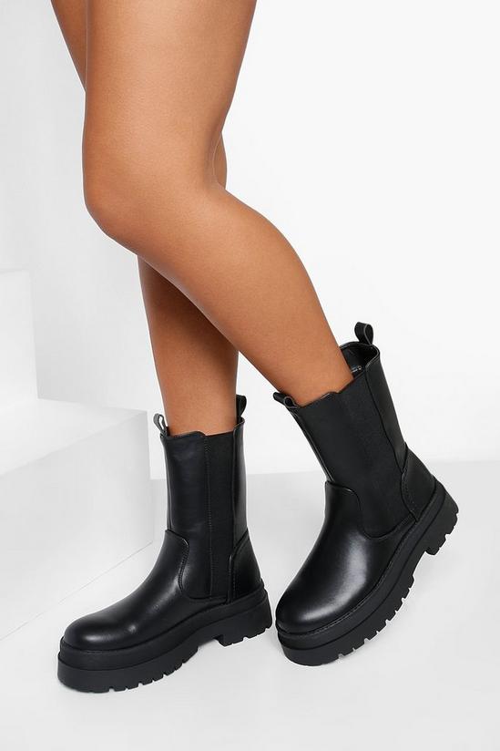 boohoo Chunky High Ankle Chelsea Boots 1