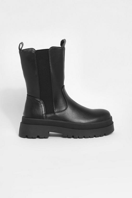 boohoo Chunky High Ankle Chelsea Boots 2
