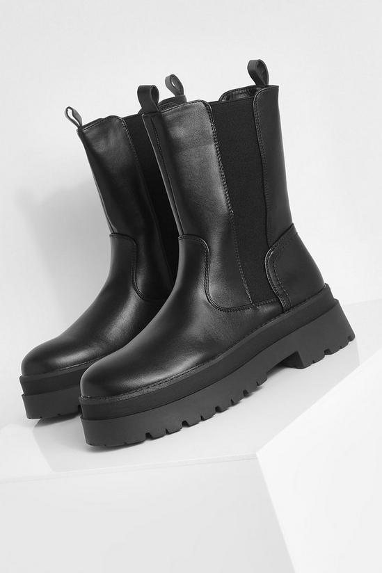 boohoo Chunky High Ankle Chelsea Boots 3