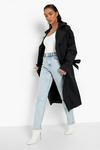 boohoo Tie Cuff Double Breasted Trench Coat thumbnail 3