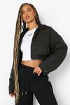 boohoo Cropped Padded Funnel Neck Bomber thumbnail 1
