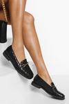 boohoo Quilted Bar Detail Loafers thumbnail 1