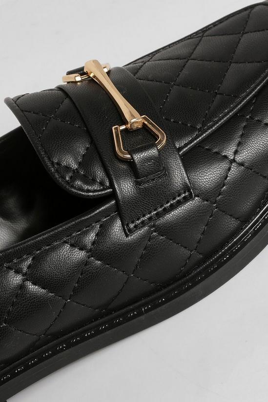 boohoo Quilted Bar Detail Loafers 5
