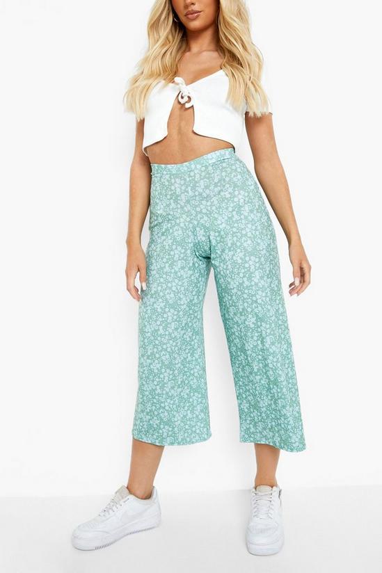 boohoo Ditsy Floral Print Jersey Culotte 4