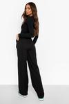 boohoo Belted Bum Bag Woven Casual Straight Fit Trousers thumbnail 2