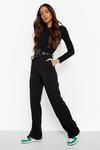 boohoo Belted Bum Bag Woven Casual Straight Fit Trousers thumbnail 3