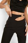 boohoo Cut Out Detail Tailored Trouser thumbnail 4
