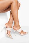 boohoo Wide Fit Layered Strap Clear Court Heels thumbnail 1