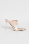 boohoo Wide Fit Layered Strap Clear Court Heels thumbnail 2