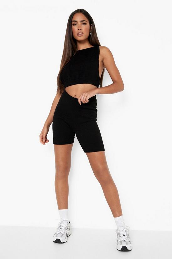 boohoo Knitted Racer And Shorts Set 3