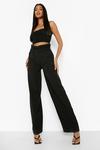 boohoo Relaxed Paperbag Waist Wide Leg Trousers thumbnail 3