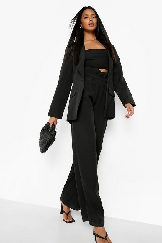 boohoo Relaxed Paperbag Waist Wide Leg Trousers 4