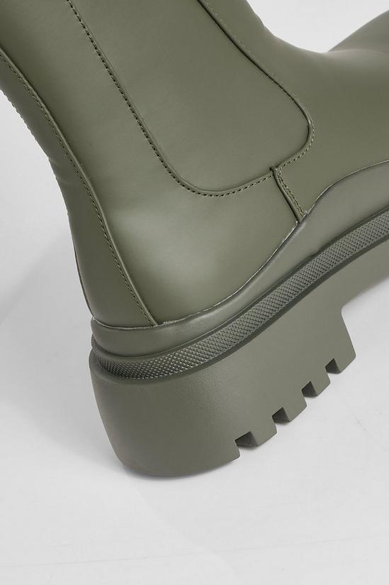 boohoo Chunky Sole Rubber Chelsea Boots 5