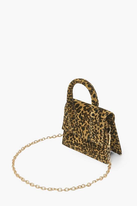 boohoo Mini Leopard Suede Grab Bag 3