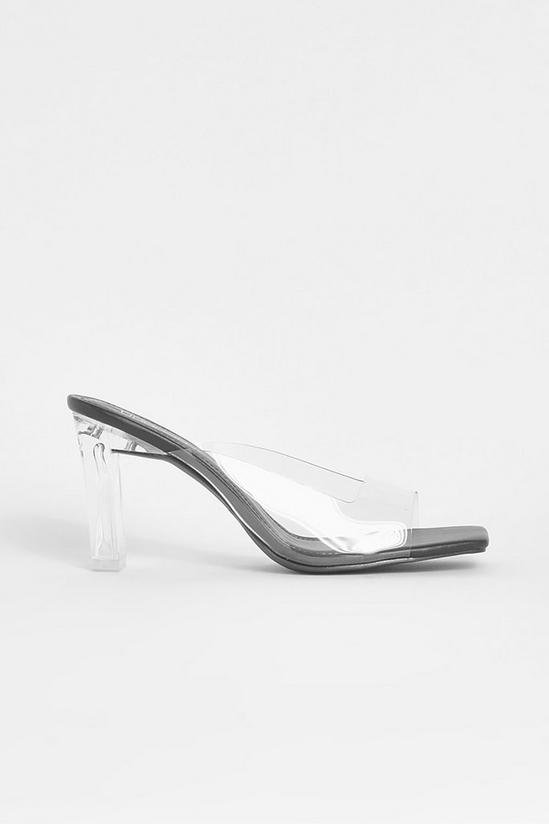 boohoo Wide Fit Clear Square Toe Heeled Mules 2
