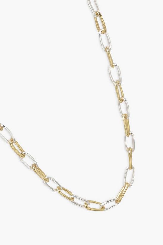 boohoo Two Tone Chain Link Necklace 2