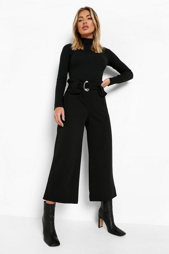 boohoo Belted Wide Leg Culottes 1