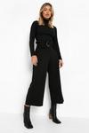 boohoo Belted Wide Leg Culottes thumbnail 3