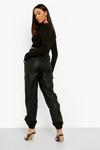 boohoo Cargo Belted Pu Jogger Trouser thumbnail 2