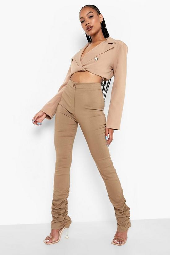 boohoo Ruched Hem Formal Woven Trousers 3