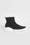 boohoo Wide Fit Chunky Sole Knitted Sock Trainers thumbnail 2