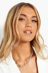 boohoo Diamante And Mix Chain Necklace thumbnail 1