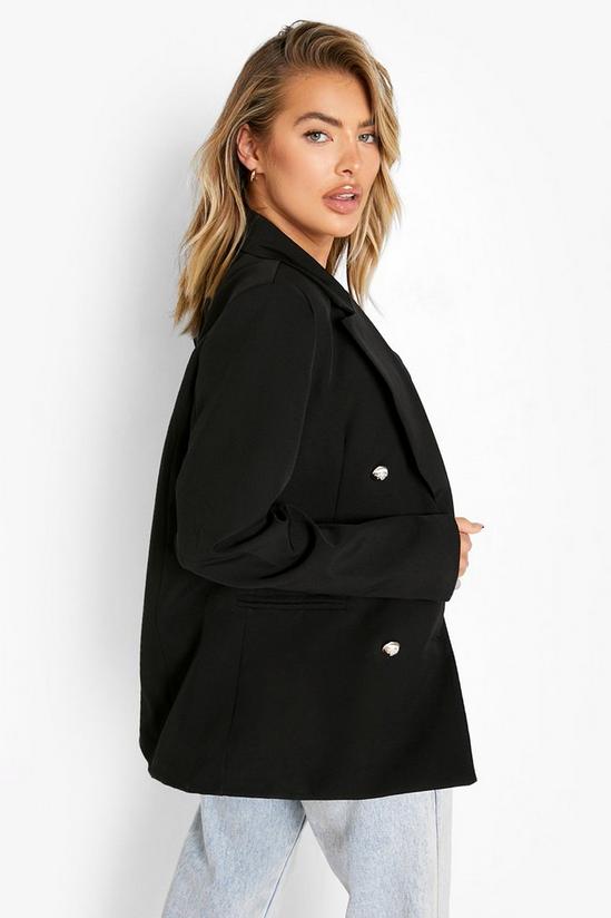 boohoo Gold Button Double Breasted Blazer 2