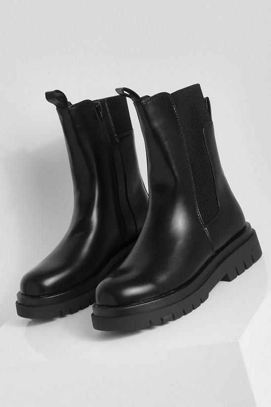 boohoo Chunky Front Tab Detail Chelsea Boots 3