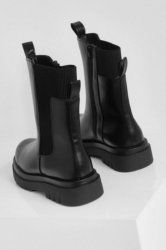 boohoo Chunky Front Tab Detail Chelsea Boots 4