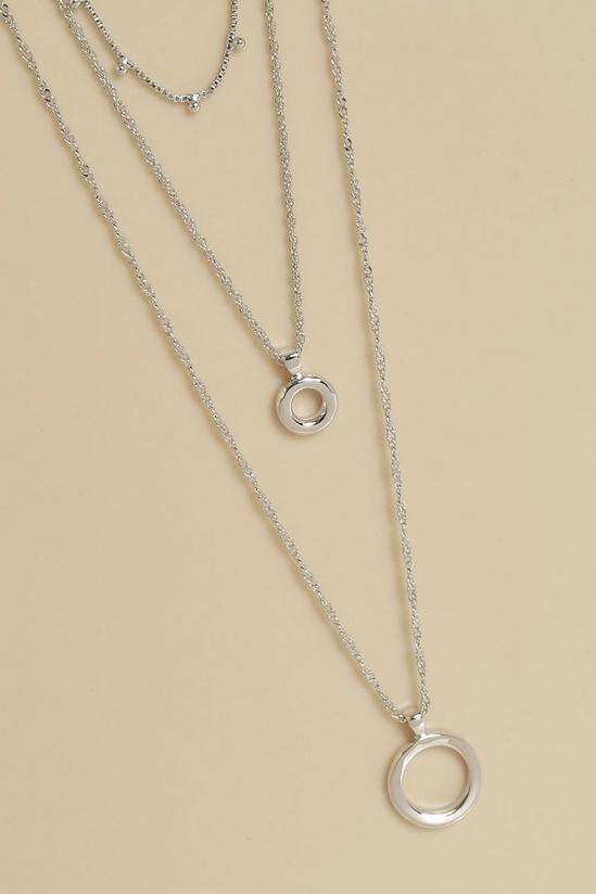 boohoo Double Disk Layered Necklace 2