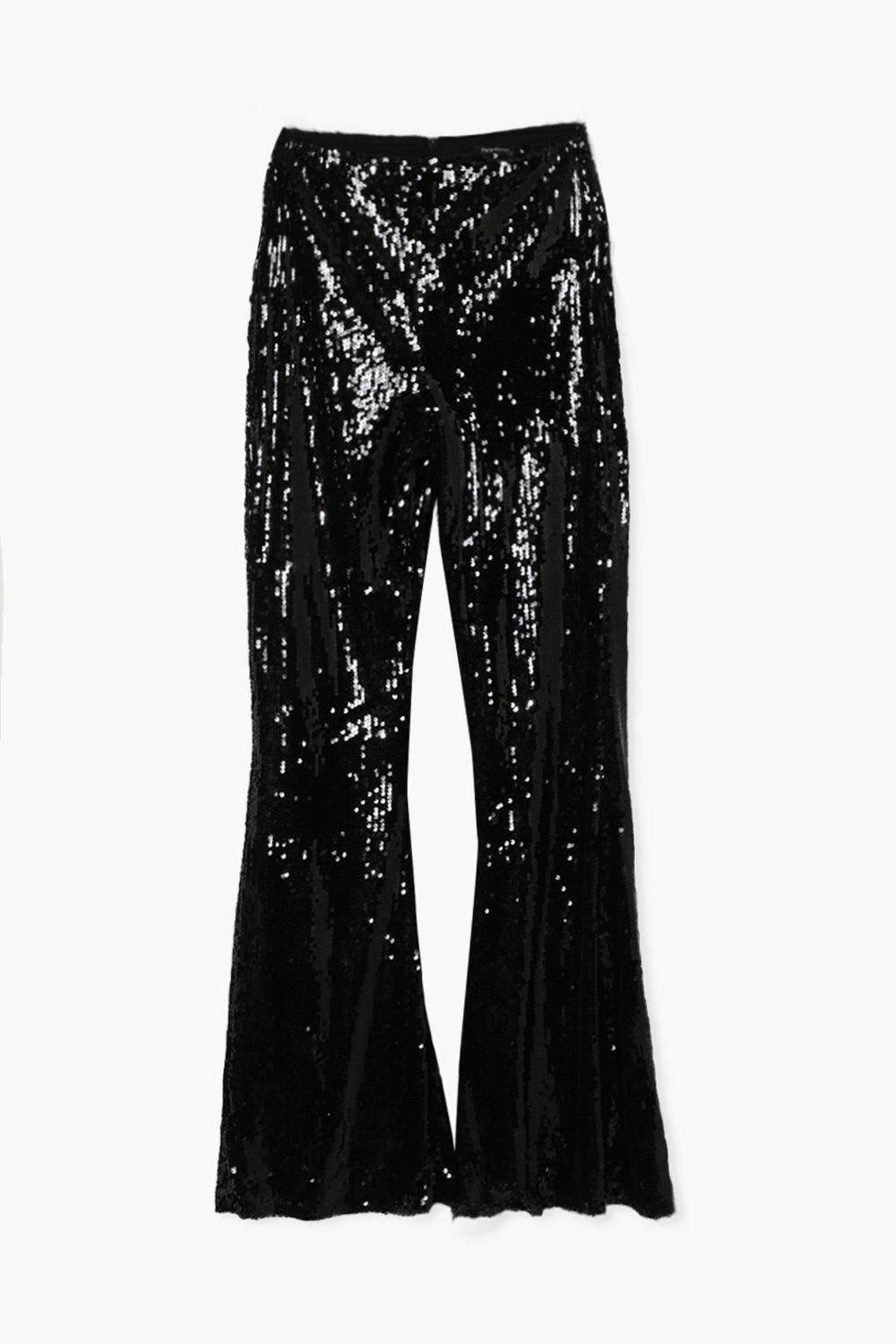 High Waisted Sequin Flares