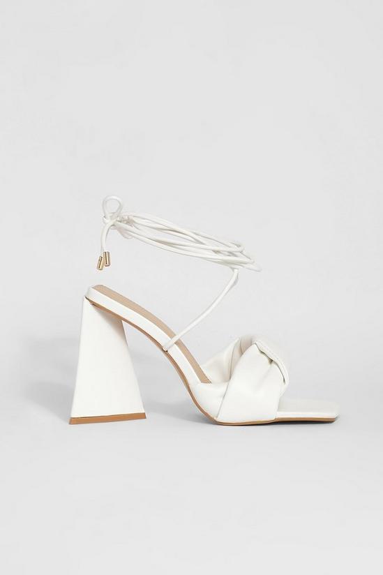 boohoo Twist Front Strappy Triangle Heels 2
