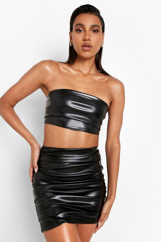 boohoo Mix & Match Leather Look Bandeau Top 3